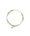 Dolce & Gabbana Logo-plaque Chain-link Detail Necklace In Yellow