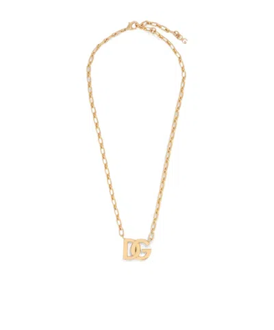 Dolce & Gabbana Logo-plaque Chain-link Necklace