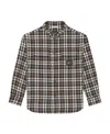 Dolce & Gabbana Logo-plaque Checked Cotton Shirt In Multicolor