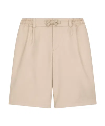 Dolce & Gabbana Kids' Logo-plaque Chino Shorts In Brown