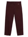 Dolce & Gabbana Burgundy Gabardine Trousers In Red