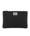 Dolce & Gabbana Logo-plaque Clutch Bag In Black