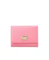 Dolce & Gabbana Logo-plaque Compact Wallet In Pink