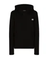 Dolce & Gabbana Wool-cashmere-blend Essentials Hoodie In Black