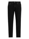 Dolce & Gabbana Denim Trousers With Back Patch Pocket In Black