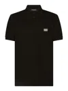 Dolce & Gabbana Elegant Black Cotton Polo Shirt In Negro