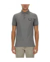 Dolce & Gabbana Gray Logo Plaque Cotton Men Polo Shirt T-shirt In Gray