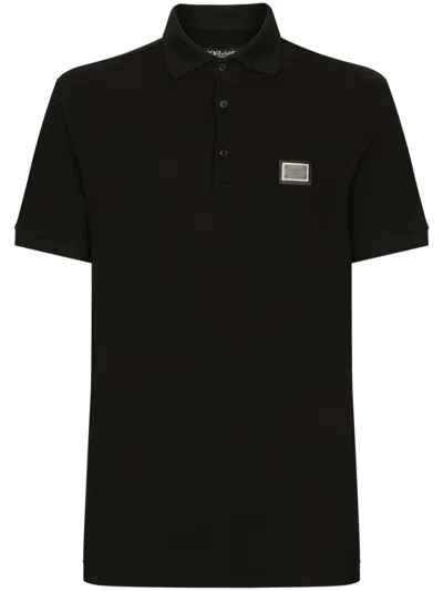 Dolce & Gabbana Elegant Black Cotton Polo Shirt