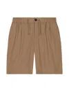 Dolce & Gabbana Logo-plaque Cotton-poplin Bermuda Shorts In Brown