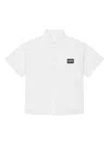 Dolce & Gabbana Logo-plaque Cotton Shirt In White