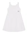 Dolce & Gabbana Logo-plaque Cotton Sundress In White