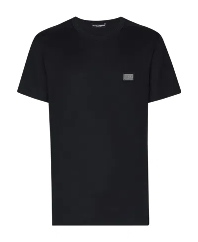 DOLCE & GABBANA DOLCE  GABBANA BRANDED-TAG CREWNECK T-SHIRT