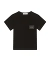 Dolce & Gabbana Logo-plaque Cotton T-shirt In Black