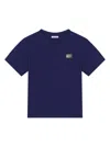 Dolce & Gabbana T-shirt Mit Logo-schild In Blue