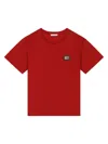 Dolce & Gabbana T-shirt Mit Logo-schild In Red