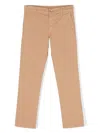 Dolce & Gabbana Logo-plaque Cotton Trousers In Brown