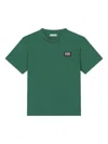 Dolce & Gabbana Logo-plaque Crew-neck T-shirt In Green