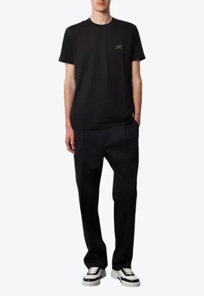 DOLCE & GABBANA LOGO PLAQUE CREWNECK T-SHIRT