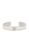 Dolce & Gabbana Logo-plaque Cuff Bracelet In Silver