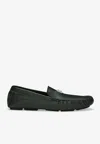Dolce & Gabbana Loafer Mit Logo-schild In Dark Green