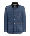 Dolce & Gabbana Corduroy-collar Denim Jacket In Blue