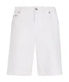 Dolce & Gabbana White Stretch Denim Shorts In White