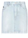 Dolce & Gabbana Logo-plaque Denim Skirt In Blue