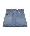 Dolce & Gabbana Logo-plaque Denim Skirt In Blue