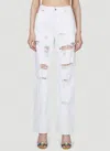 Dolce & Gabbana Gerade Jeans Im Distressed-look In White