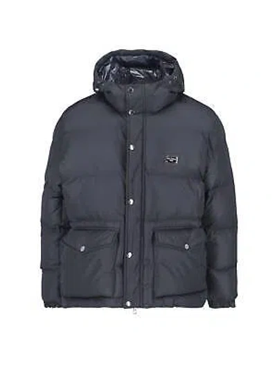 Pre-owned Dolce & Gabbana Logo Plaque Down Jacket In Black