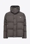 Dolce & Gabbana Grey Polyamide Polyurethane Giubbotto Jacket In Brown