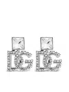 Dolce & Gabbana Logo-plaque Earrings In Silver