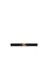 Dolce & Gabbana Logoed Multifabric Belt In Black