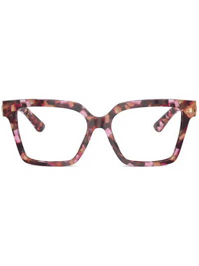 Dolce & Gabbana Brille Mit Logo-schild In Rosa