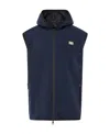 Dolce & Gabbana Sleeveless Jacket Hooded Design Grosgrain Profiles In Black