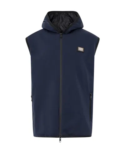 Dolce & Gabbana Logo-plaque Gilet In Black