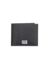 Dolce & Gabbana Black Calf Leather Logo Plaque Trifold Keyring Key Holder In Black