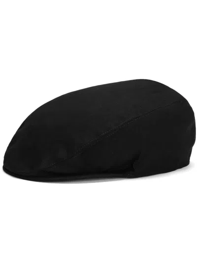 Dolce & Gabbana Logo Plaque Flat Cap In Black