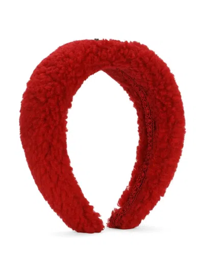 Dolce & Gabbana Kids' Logo-plaque Headband In Pink