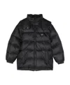 Dolce & Gabbana Logo-plaque Hooded Padded Coat In Black