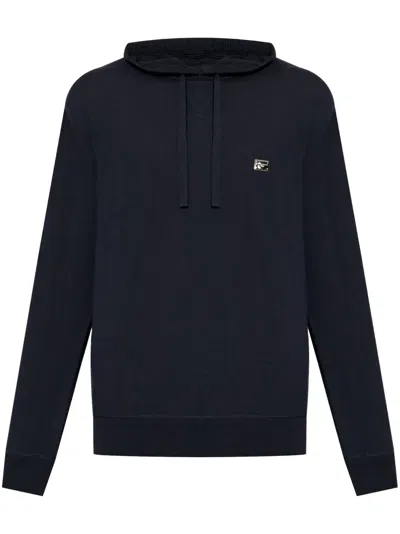 Dolce & Gabbana Logo-plaque Hoodie In Black