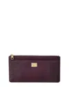 Dolce & Gabbana Logo Plaque Iguana-embossed Leather Card Case In Red
