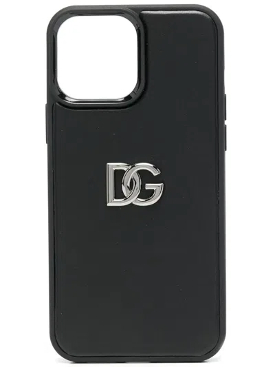 Dolce & Gabbana Logo-plaque Iphone 13 Pro Max Case In Schwarz