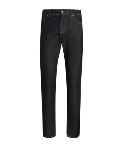 DOLCE & GABBANA LOGO-PLAQUE JEANS