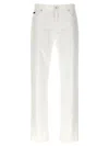 Dolce & Gabbana Denim Trousers With Logo Detail And Pockets In White