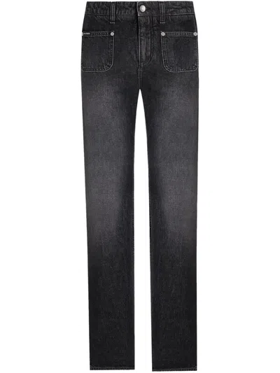 Dolce & Gabbana Logo-plaque Jeans In Black