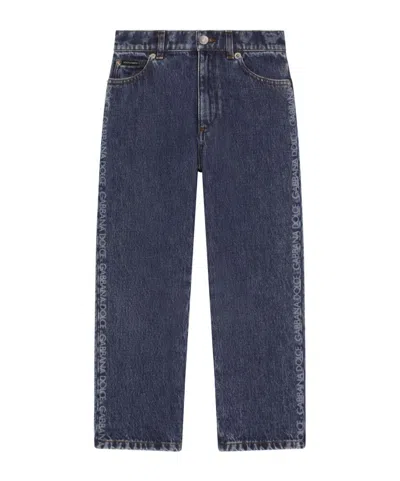 DOLCE & GABBANA LOGO-PLAQUE JEANS