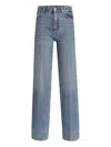 Dolce & Gabbana High-waist Wide-leg Trousers Crease Effect In Blue
