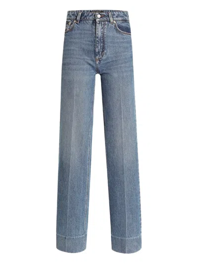 Dolce & Gabbana Logo-plaque Jeans In Blue