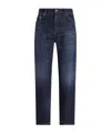 Dolce & Gabbana High-waisted 5-pocket Jeans Faded Effect In Blue